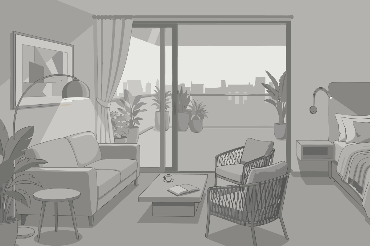 Three-Bedroom Duplex Suite with Sea View